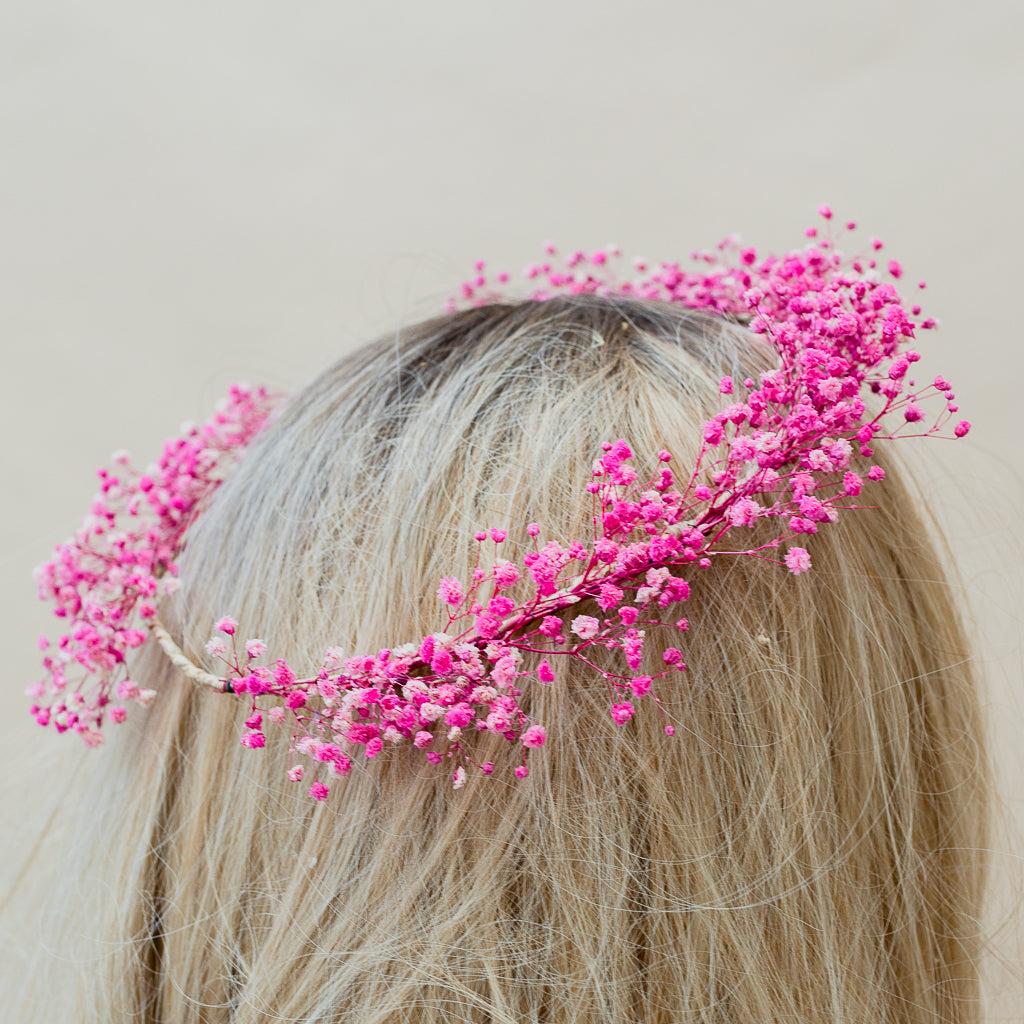 Pembe Gypshohila Çicek Tacı
